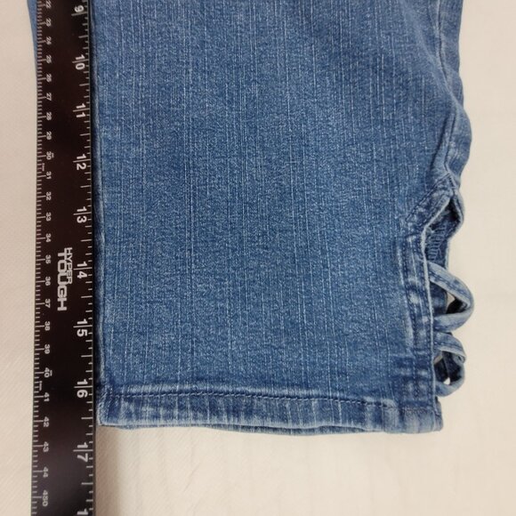 Croft & Barrow Capri Womens XS Crop Blue Denim Jeans Pants Pull On Elastic - Picture 9 of 13